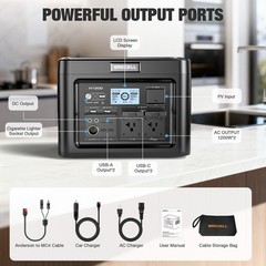 Used GRECELL H1200 Portable Power Station 1200W, 672Wh LiFePO4 Battery