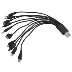 Portable and Efficient 10 in 1 USB Charger Compatible with Many Brands