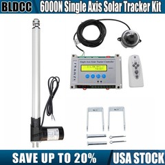 Electronic LCD Single Axis Solar Tracker Kit W/ 6000N 18″ DC 12V Linear Actuator