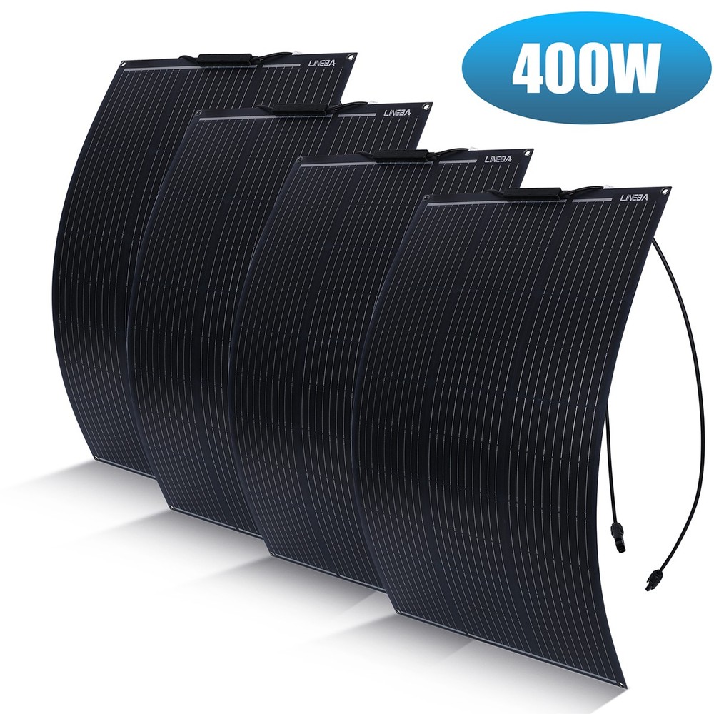100W 200W 400W Flexible Mono Solar Panel 12V Portable for RV Camping Home Boat