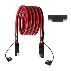 10FT SAE Extension Cable 10AWG with Polarity Reverse Adapter for Solar Panel RV