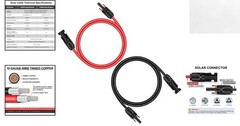 Durable 6 Feet Male-to-Female Solar Panel Extension Cable for Efficient Setup