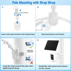 Solar Panel for Ring Camera Spotlight Cam Plus/Pro(Battery) & Stick Up Cam/Pro B
