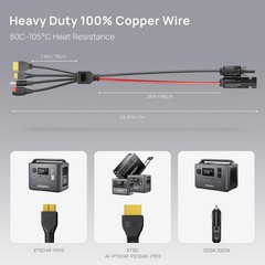 4 in 1 MC4 Solar Panel Charging Cable for Power staion,Suitable for All Solar Ge