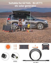 16.4 feet Cord for Jackery Solar Panel Extension Cable compatible with Black