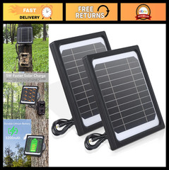 5W 12V Solar Panel Kit for Trail Cameras – Waterproof Charger with 5200mAh Batte