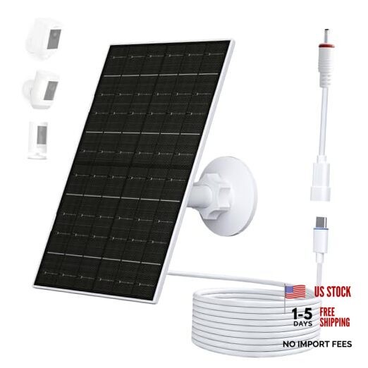 7W Solar Panel for Ring Camera, Solar Charger Compatible with Stick Up &