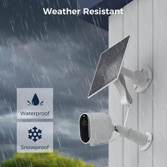 Solar Panel Charger for Arlo Pro 5S 2K/Pro 4/Pro 3 Floodlight/Pro White