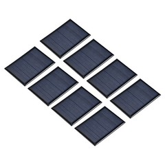 8Pcs 5V 0.25W 50mA Mini Polycrystalline Solar Panel 2.4×1.7″/60x44mm
