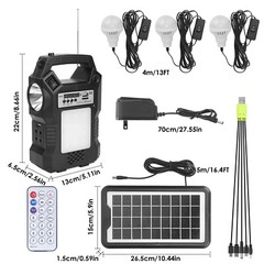 Portable Solar Panel Generator Station Kit Power Bank Outlet Camping Emergency