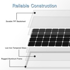 9BB 200W Mono Solar Panel 21.9% High Efficiency Half-Cut Cells Monocrystalline