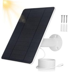 USB Solar Panel for Ring Camera – Type-C Solar Panel Charger 5v 6w White 6W