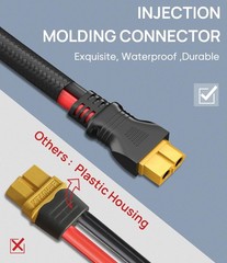 12AWG-25ft Advanced Solar to XT60 Charging Cable,Redesign 12AWG, 25FT-12AWG