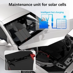 MHPOWOS 12V Mono Solar Panel Trickle Charger Kit for RV Lifepo4 Battery Car Boat