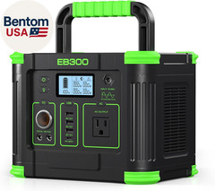 Portable Power Station 300W, 288Wh Lithium Battery, 60W Fast Charging, up to 300