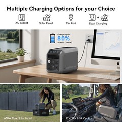 Dabbsson 1008Wh 1200W Portable Power Station with 560W Car Alternator Charger