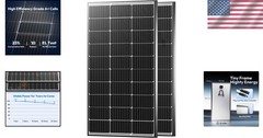 High-Performance 200W Solar Panels 2x100W 23% Monocrystalline PV Module Charger