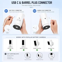 15W Solar Panel 5V Type-C Output, Portable Solar Charger with Round DC Port