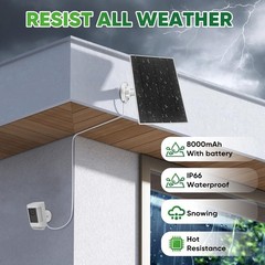 Complete Solar Panel System for Ring Cameras – 5W & Adjustable Mount