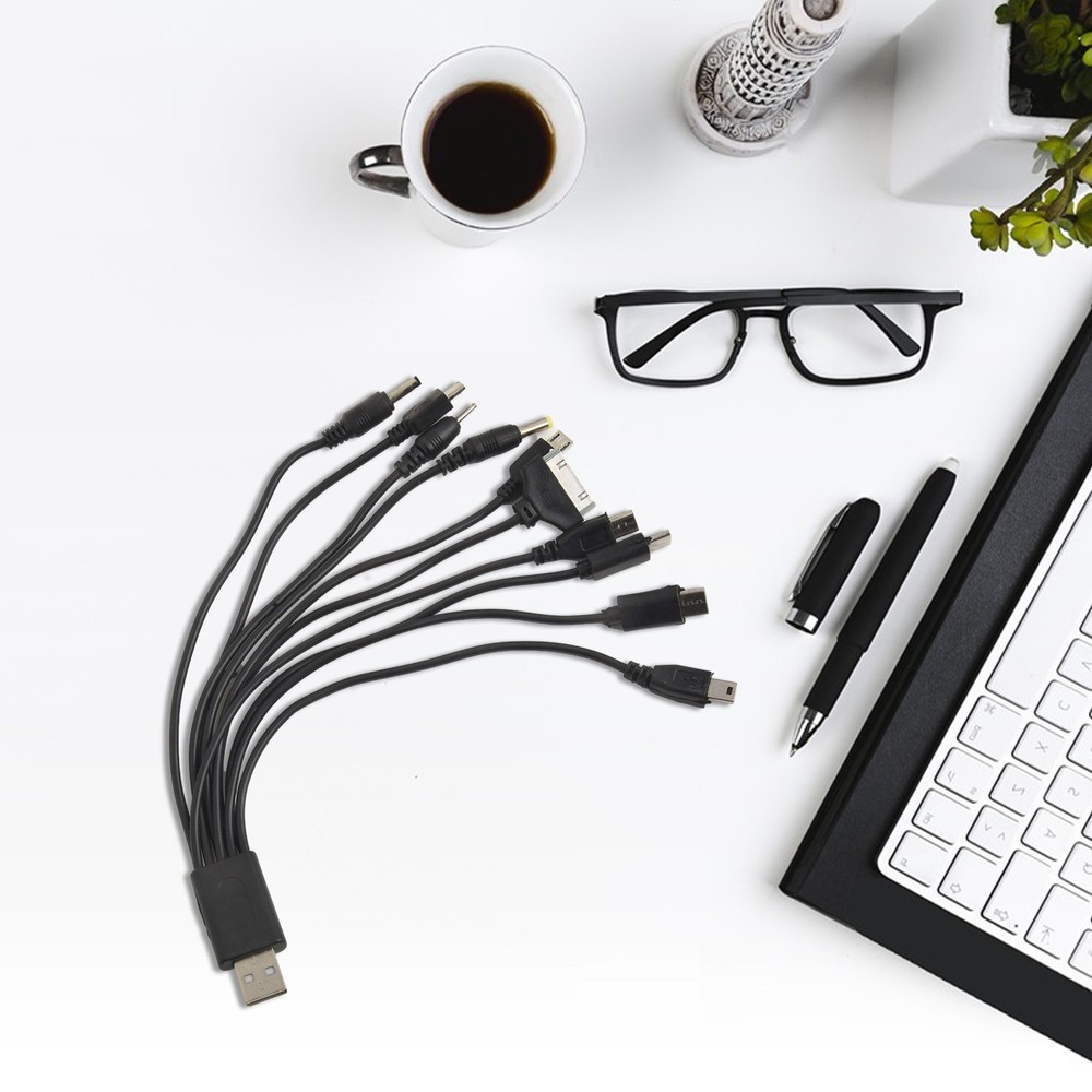 Portable and Efficient 10 in 1 USB Charger Compatible with Many Brands