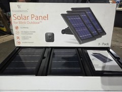 Wasserstein 3 Pack Solar Panels For Blink Outdoor Cameras BLACK