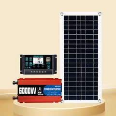 6000W 100A 110V Solar Panel Kit Complete Solar Power Generator Home Grid Syste
