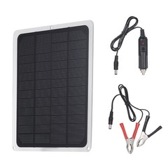 DC12V 10W Portable Solar Panel Car With USB Port For Travel Y0N5