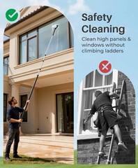 Lightweight 20Ft Water Fed Solar Panel Cleaning Kit with Soap Dispenser