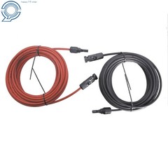 Black + Red Wire Connector 10AWG Solar Panel Extension Cable 30Ft