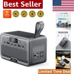 Compact 100W Solar Power Bank with 7 Outputs – Perfect for Camping & Home