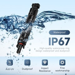 1~10 Pieces x Solar PV Connectors with Built in 10A 15A 20A 30A 32A in-line Fuse