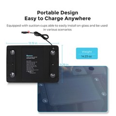 Renogy 10W Solar Trickle Charger Portable Battery Maintainer with Lighter Plug