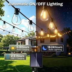 24V Replacement Solar Panel for Outdoor Lights 8 Modes Solar Outlet