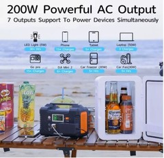 Estacion De Energia 200W Portatil Generador Solar 40800mAh Para Acampar Exterior