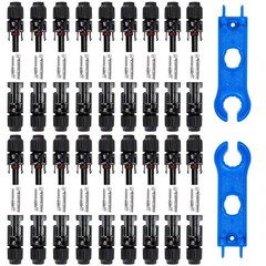 36 Pcs Solar Connectors Set – IP67 Waterproof Male & Female, 1000V/30A, 18 Pairs