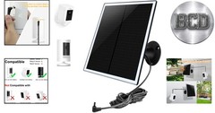 Efficient Solar Panel Charger for Ring Spotlight & Stick Up Camera – 1Pack
