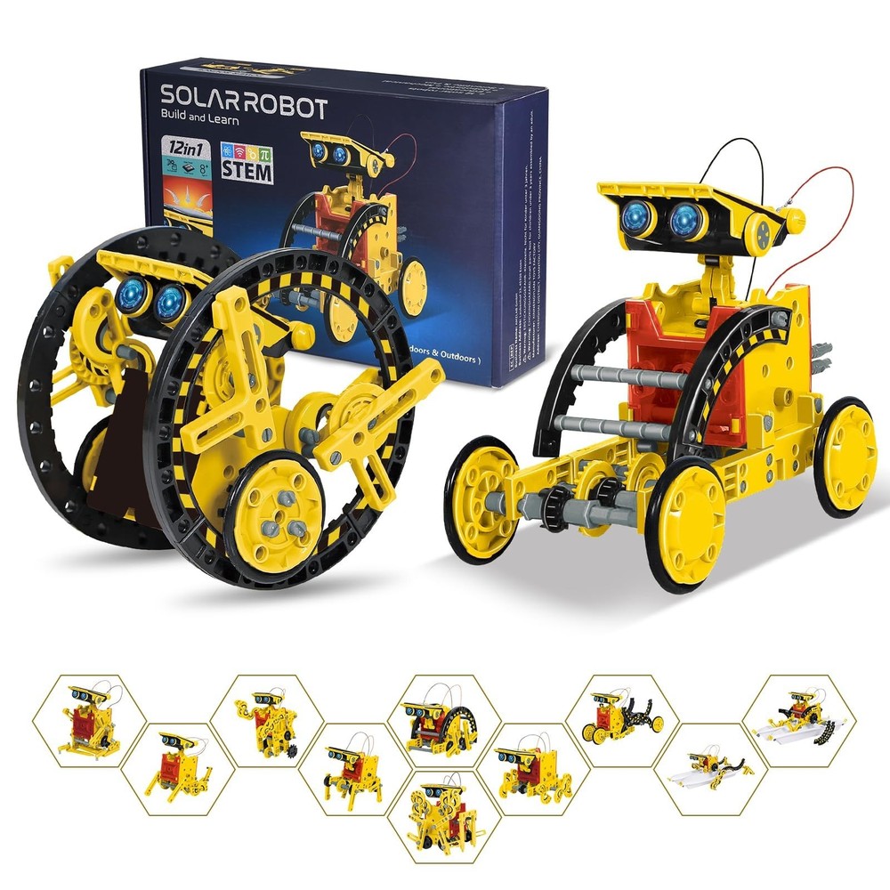 Raesoot Solar Robot Kit For Kids Age 8-12 Stem Building Toys12-In-1 Build Your