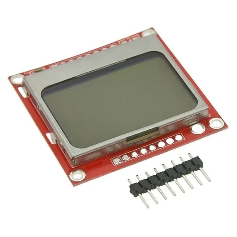 84×48 LCD Display Module with White Backlight for Microcontroller Projects
