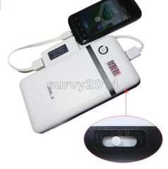 3.3A 5V 12V 21V Mobile Power Bank Battery Charger For Laptop Iphone White