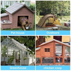 Solar Powered Fan 30W Waterproof Solar Panel Dual Exhaust Fan for Chicken Coop