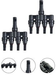 1 Pair Solar Panels Cable 4 To 1 T Branch Connector Fuse Holder Splitter-Coupler