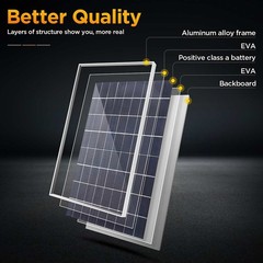 10W Car Battery Trickle Charger Maintainer 12V Solar Panel Power Battery Charger