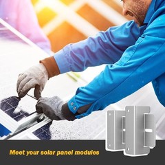 4 Pack Z Brackets for Solar Installation | Lightweight Aluminum & Steel Design