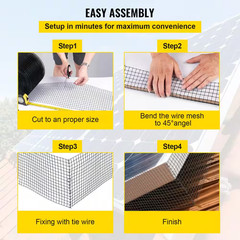 Solar Panel Bird Wire 8 In. X 98 Ft. Solar Panel Critter Guard Removable Garden