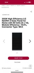 LG355 Black Solar Panels