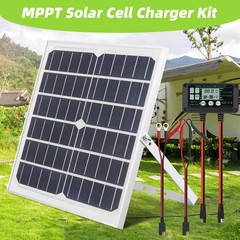 30W Trickle Solar Panel Kit Battery Charger Maintainer +Mount Bracket&Controller