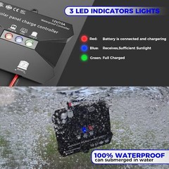 Mantenedor del cargador de bateria solar 20 W Y 12 V Impermeable Para Coche