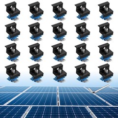 20pcs Solar Panel End Clamp for Standard Unistrut, Aluminum 30mm/35mm Solar P…