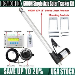 Single Axis Solar Tracker Electronic Controller + 6000N 18″ Inch Linear Actuator