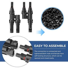 Solar Panel Y / T Branch Cable Connection Waterproof Adapter Connector Extension